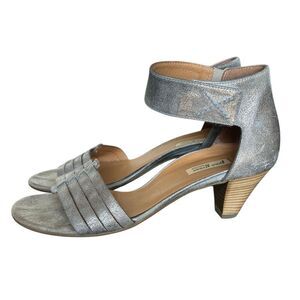 Paul Green Coco Metallic Ankle Strap Sandals Size 7.5